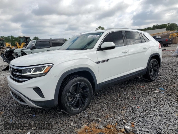 2021 Volkswagen Atlas SEL with VIN 1V2EE2CA0MC222998, listed as a Copart auction lot 57527635 with 100,802 mi miles and Salvage title. Bid and sale history available at DreamBid. Image 1.