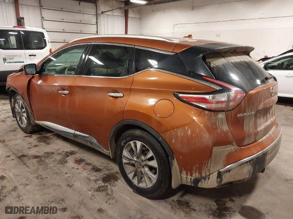 2015 Nissan Murano Platinum with VIN 5N1AZ2MH7FN282814, listed as a IAAI auction lot 41719983 with 220,000 mi miles. Bid and sale history available at carsss.com. Image 3.