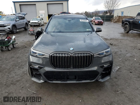 2022 BMW X7 M50i with VIN 5UXCX6C00N9L87710, listed as a Copart auction lot 46780085 with 46,876 mi miles and Salvage Title. Bid and sale history available at carsss.com. Image 5.