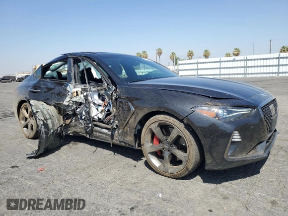 2019 Genesis G70 3.3T Advanced with VIN KMTG34LE8KU015587, listed as a Copart auction lot 69414314 with 66,554 mi miles and Salvage Title. Bid and sale history available at carsss.com. Image 4.