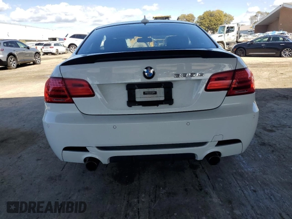2011 BMW 3 Series 335is with VIN WBAKG1C53BE618465, listed as a Copart auction lot 51691555 with 135,296 mi miles and Salvage Title. Bid and sale history available at carsss.com. Image 6.