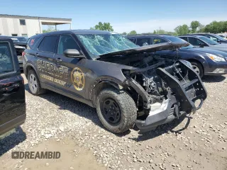 2020 Ford Police Interceptor Utility z VIN 1FM5K8AB9LGA19930, wystawiony jako Copart lot #55056095 z przebiegiem Nie podano mil oraz Szkoda całkowita • Salvage title. Historia ofert i sprzedaży dostępna na DreamBid. Obrazek 4.