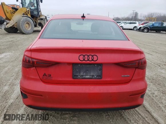 2022 Audi A3 Premium Plus with VIN WAUHUDGYXNA076608, listed as a Copart auction lot 37274063 with 4,538 mi miles. Bid and sale history available at carsss.com. Image 6.