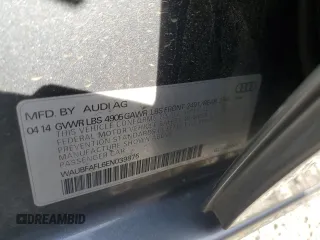 2014 Audi A4 Premium z VIN WAUBFAFL6EN039875, wystawiony jako Copart lot #53601955 z przebiegiem 135 115 mil mil oraz Szkoda całkowita • Salvage title. Historia ofert i sprzedaży dostępna na DreamBid. Obrazek 14.