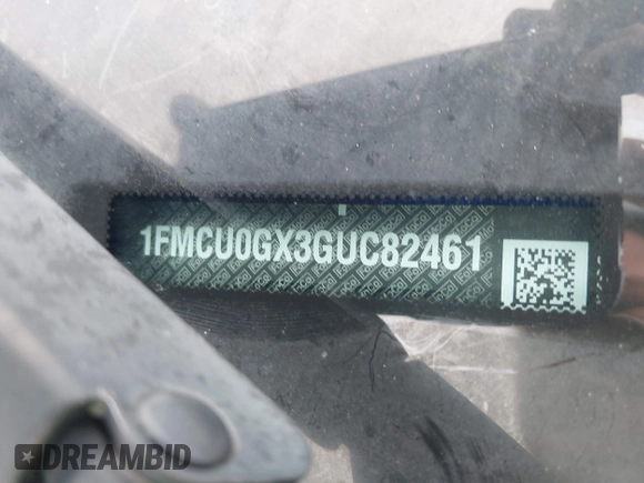 2016 Ford Escape SE z VIN 1FMCU0GX3GUC82461, wystawiony jako IAAI lot #42259207 z przebiegiem 138 939 mil mil oraz . Historia ofert i sprzedaży dostępna na DreamBid. Obrazek 9.