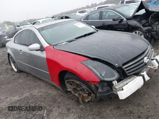 2005 Infiniti G35 Coupe with VIN JNKCV54E75M423240, listed as a IAAI auction lot 41103597 with 121,413 mi miles. Bid and sale history available at carsss.com. Image 1.