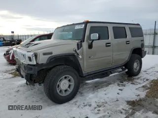 2005 Hummer H2 SUV with VIN 5GRGN23U45H107876, listed as a Copart auction lot 41707595 with 186,646 mi miles and Salvage Title. Bid and sale history available at carsss.com. Image 1.