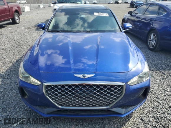 2019 Genesis G70 3.3T Advanced with VIN KMTG74LE9KU043838, listed as a Copart auction lot 71562724 with 57,376 mi miles and Non Repairable. Bid and sale history available at carsss.com. Image 5.