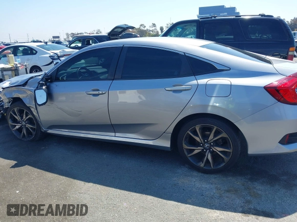 2019 Honda Civic Sedan Sport with VIN 2HGFC2F85KH515599, listed as a IAAI auction lot 41885201 with 76,653 mi miles. Bid and sale history available at carsss.com. Image 14.