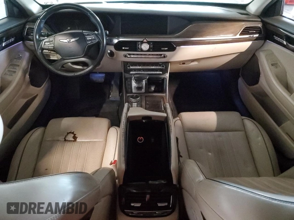 2017 Genesis G90 Ultimate with VIN KMHG54JH7HU029720, listed as a Copart auction lot 87555835 with Not Provided miles and Salvage Title. Bid and sale history available at DreamBid. Image 8.