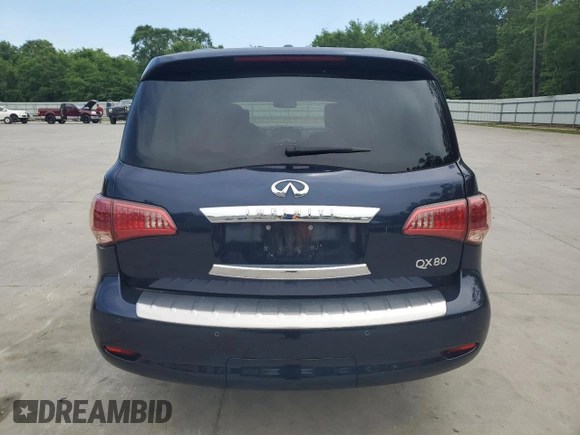 2016 Infiniti QX80 with VIN JN8AZ2NF9G9610685, listed as a Copart auction lot 57154685 with 94,176 mi miles and Salvage title. Bid and sale history available at DreamBid. Image 6.