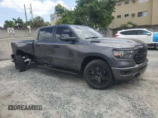 2024 Ram 1500 Big Horn with VIN 1C6RREMT5RN100942, listed as a Copart auction lot 51061775 with 7,706 mi miles and Non Repairable. Bid and sale history available at carsss.com. Image 4.