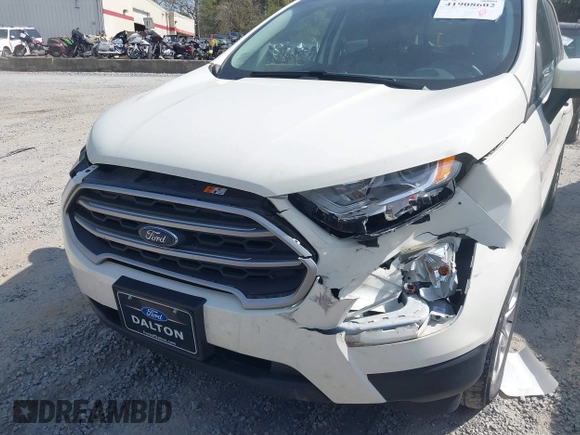 2021 Ford EcoSport SE with VIN MAJ3S2GE9MC437557, listed as a IAAI auction lot 41908602 with 36,058 mi miles and . Bid and sale history available at carsss.com. Image 6.