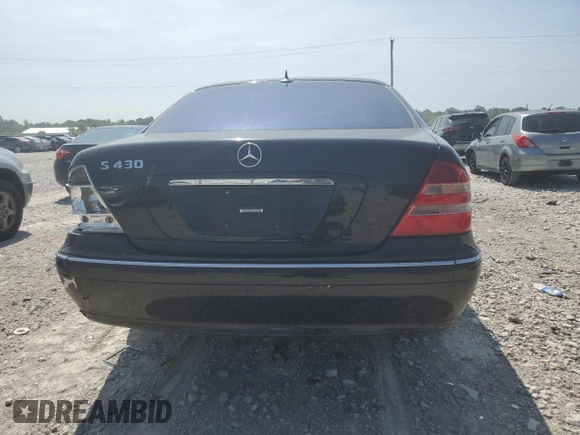2001 Mercedes-Benz S-Class with VIN WDBNG70J51A197809, listed as a Copart auction lot 68633494 with 145,040 mi miles and Salvage Title. Bid and sale history available at carsss.com. Image 6.