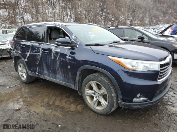 2014 Toyota Highlander Hybrid Limited with VIN 5TDDCRFH5ES004303, listed as a Copart auction lot 44381185 with 174,607 mi miles and Salvage Title. Bid and sale history available at carsss.com. Image 4.