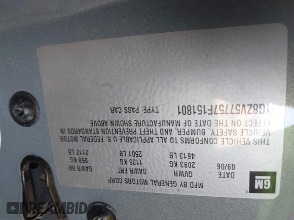 2007 Saturn Aura XR z VIN 1G8ZV57757F151801, wystawiony jako IAAI lot #42229126 z przebiegiem 86 535 mil mil oraz . Historia ofert i sprzedaży dostępna na DreamBid. Obrazek 9.