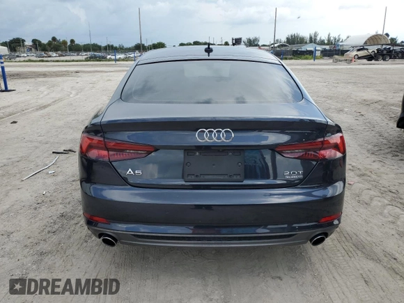 2018 Audi A5 Sportback Premium Plus with VIN WAUENCF57JA131012, listed as a Copart auction lot 58140183 with 59,476 mi miles. Bid and sale history available at carsss.com. Image 6.