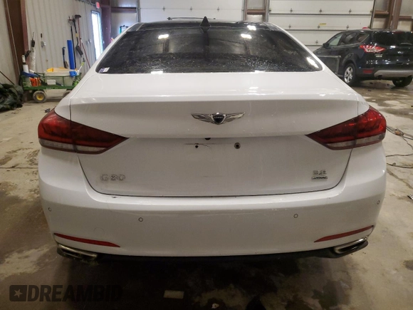 2017 Genesis G80 3.8L with VIN KMHGN4JE8HU203249, listed as a Copart auction lot 51466455 with 72,790 mi miles and Clean Title. Bid and sale history available at DreamBid. Image 6.