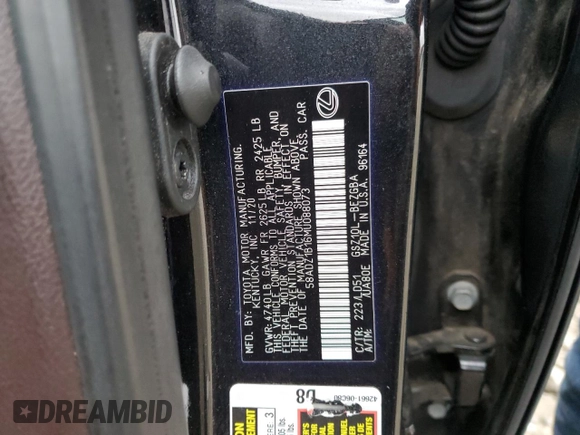 2021 Lexus ES with VIN 58ADZ1B16MU088073, listed as a Copart auction lot 46820675 with 29,598 mi miles and Salvage Title. Bid and sale history available at carsss.com. Image 14.
