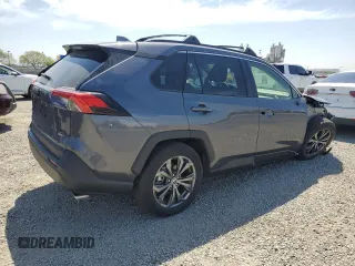 2025 Toyota RAV4 Hybrid XLE Premium with VIN JTMB6RFV8SD152327, listed as a Copart auction lot 53573615 with 12,830 mi miles and Salvage title. Bid and sale history available at DreamBid. Image 3.