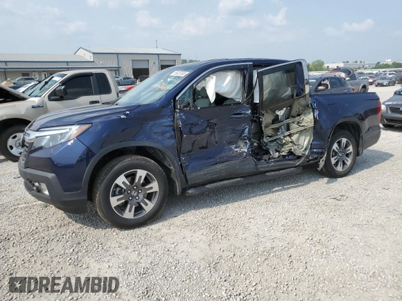 2019 Honda Ridgeline RTL-T with VIN 5FPYK3F69KB033438, listed as a Copart auction lot 59023585 with 82,856 mi miles and Salvage title. Bid and sale history available at DreamBid. Image 1.