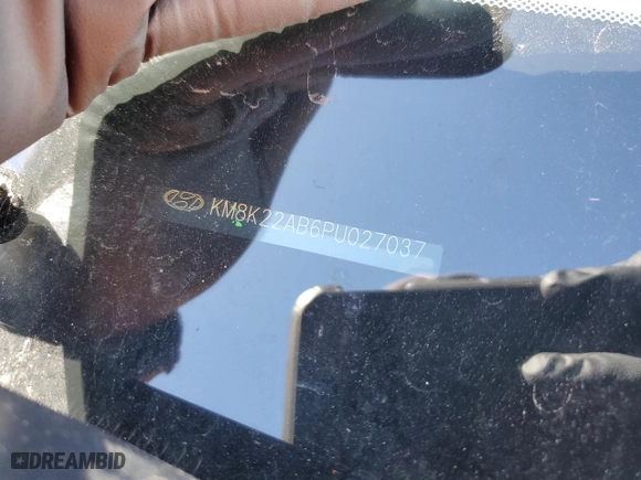 2023 Hyundai Kona SE with VIN KM8K22AB6PU027037, listed as a Copart auction lot 48059565 with 50,098 mi miles and Salvage Title. Bid and sale history available at carsss.com. Image 12.