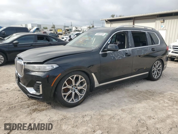 2020 BMW X7 xDrive40i with VIN 5UXCW2C01L9B96566, listed as a Copart auction lot 44604155 with 0 mi miles and Clean Title. Bid and sale history available at carsss.com. Image 1.
