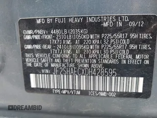 2013 Subaru Forester X Limited with VIN JF2SHAECXDH428595, listed as a IAAI auction lot 42373233 with 135,860 mi miles and . Bid and sale history available at DreamBid. Image 9.