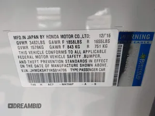 2017 Honda Fit EX с VIN JHMGK5H71HS014706, выставлен на аукционе IAAI как лот 42294116 с пробегом 30 725 миль миль и . История ставок и продаж доступна на DreamBid. Изображение 9.