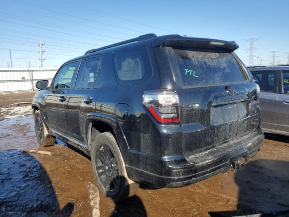 2020 Toyota 4Runner SR5 with VIN JTEBU5JR3L5752172, listed as a Copart auction lot 46652925 with 25,048 mi miles and Salvage Title. Bid and sale history available at carsss.com. Image 2.