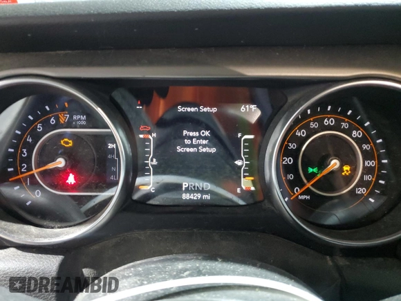 2020 Jeep Gladiator Sport S with VIN 1C6HJTAG3LL161496, listed as a Copart auction lot 48807525 with 88,429 mi miles and Salvage title. Bid and sale history available at DreamBid. Image 9.