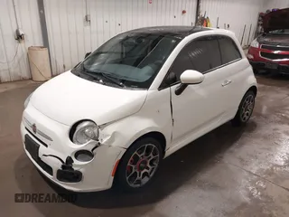 2013 FIAT 500 Sport with VIN 3C3CFFBR7DT754097, listed as a IAAI auction lot 41728826 with 91,276 mi miles. Bid and sale history available at carsss.com. Image 2.