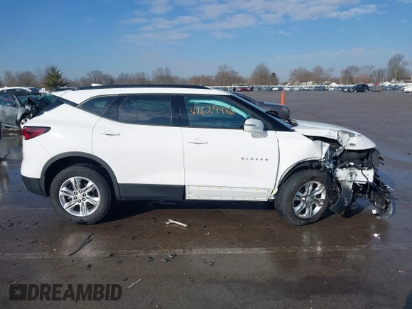 2021 Chevrolet Blazer LT with VIN 3GNKBBRA0MS530162, listed as a IAAI auction lot 41629486 with 52,497 mi miles and . Bid and sale history available at DreamBid. Image 14.