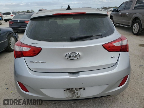 2013 Hyundai Elantra GT with VIN KMHD35LEXDU120945, listed as a Copart auction lot 76704754 with 107,043 mi miles and Salvage Title. Bid and sale history available at carsss.com. Image 6.