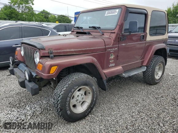 2001 Jeep Wrangler Sahara z VIN 1J4FA59SX1P305100, wystawiony jako Copart lot #58606685 z przebiegiem 76 856 mil mil oraz Czysty tytuł • Clean title. Historia ofert i sprzedaży dostępna na DreamBid. Obrazek 1.
