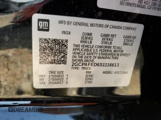 2025 Chevrolet Silverado 1500 with VIN 2GCPAFED6S1116613, listed as a Copart auction lot 48756285 with 1,136 mi miles and Salvage Title. Bid and sale history available at DreamBid. Image 12.