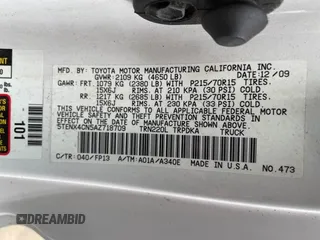 2010 Toyota Tacoma with VIN 5TENX4CN5AZ718709, listed as a IAAI auction lot 41849841 with 0 mi miles. Bid and sale history available at carsss.com. Image 9.