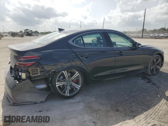 2025 Genesis G70 2.5T z VIN KMTG34SC7SU143836, wystawiony jako Copart lot #60212205 z przebiegiem 1 581 mil mil oraz Nie do naprawy • Non repairable. Historia ofert i sprzedaży dostępna na DreamBid. Obrazek 3.