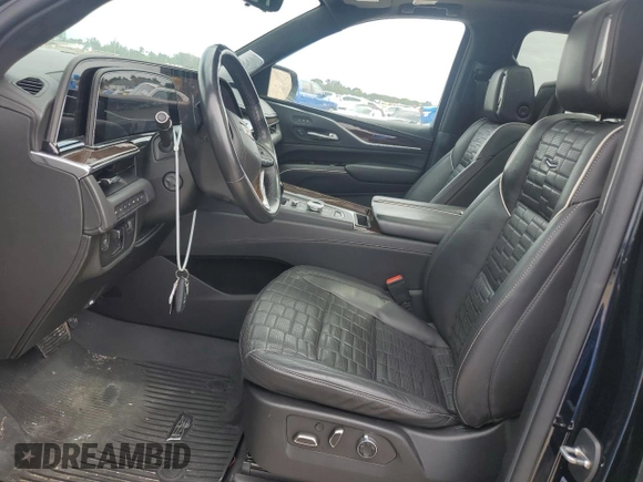 2022 Cadillac Escalade ESV Sport Platinum with VIN 1GYS4RKL7NR141315, listed as a Copart auction lot 74219824 with 50,588 mi miles and Salvage title. Bid and sale history available at DreamBid. Image 7.