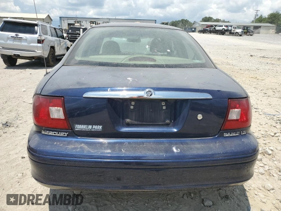 2001 Mercury Sable LS with VIN 1MEHM55SX1G642764, listed as a Copart auction lot 62508394 with 79,074 mi miles and Salvage Title. Bid and sale history available at DreamBid. Image 6.