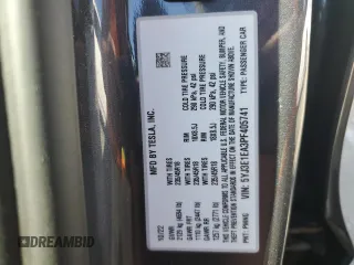 2023 Tesla Model 3 с VIN 5YJ3E1EA3PF405741, выставлен на аукционе Copart как лот 55800195 с пробегом 18 317 миль миль и Списание • Salvage title. История ставок и продаж доступна на DreamBid. Изображение 12.