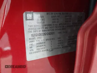 2016 GMC Canyon 2WD SLT with VIN 1GTG5DE32G1242691, listed as a IAAI auction lot 41548996 with 52,422 mi miles. Bid and sale history available at carsss.com. Image 9.