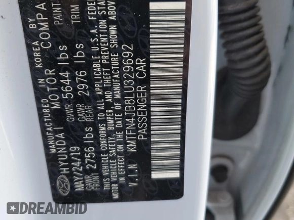 2020 Genesis G80 Sport with VIN KMTFN4JB8LU329692, listed as a Copart auction lot 45175985 with 32,410 mi miles and Salvage title. Bid and sale history available at DreamBid. Image 13.