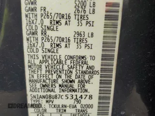 2007 Nissan Xterra SE z VIN 5N1AN08U87C531478, wystawiony jako Copart lot #56044185 z przebiegiem 161 305 mil mil oraz Szkoda całkowita • Salvage title. Historia ofert i sprzedaży dostępna na DreamBid. Obrazek 12.