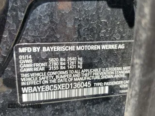 2014 BMW 7 Series ALPINA B7 с VIN WBAYE8C5XED136045, выставлен на аукционе Copart как лот 54751835 с пробегом 92 812 миль миль и Списание • Salvage title. История ставок и продаж доступна на DreamBid. Изображение 13.
