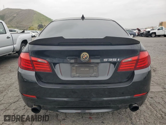 2011 BMW 5 Series 535i with VIN WBAFR7C50BC604078, listed as a Copart auction lot 53175125 with 212,647 mi miles and Salvage Title. Bid and sale history available at carsss.com. Image 6.