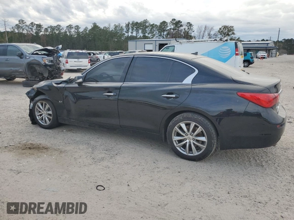 2014 Infiniti Q50 Sport with VIN JN1BV7ARXEM690245, listed as a Copart auction lot 47778955 with 143,477 mi miles and Salvage Title. Bid and sale history available at DreamBid. Image 2.