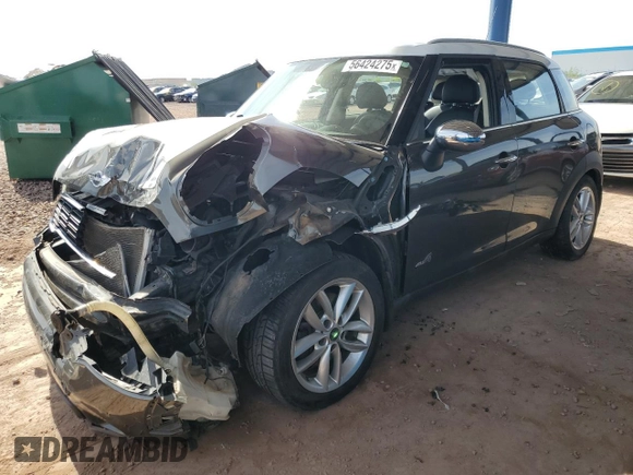 2012 MINI Countryman S z VIN WMWZC5C52CWL55608, wystawiony jako Copart lot #56424275 z przebiegiem 126 669 mil mil oraz Szkoda całkowita • Salvage title. Historia ofert i sprzedaży dostępna na DreamBid. Obrazek 1.