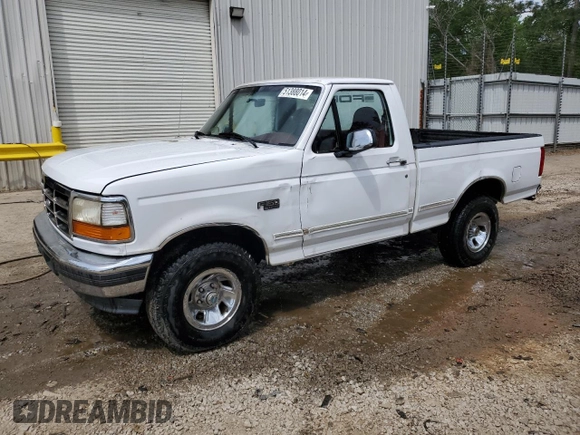1996 Ford F-150 with VIN 1FTEF14H5TLB47556, listed as a Copart auction lot 51388014 with 117,220 mi miles and Salvage Title. Bid and sale history available at carsss.com. Image 1.