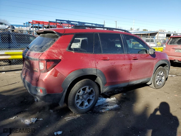 2022 Honda Passport TrailSport with VIN 5FNYF8H63NB029087, listed as a Copart auction lot 88912905 with 14,386 mi miles and Salvage Title. Bid and sale history available at carsss.com. Image 3.